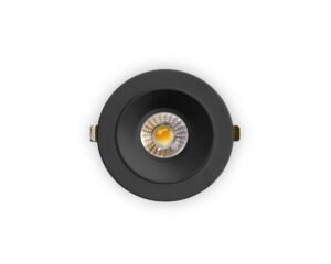 2" Baffle Downlight Black Round: